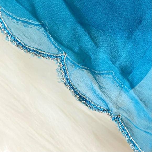 Embroidered Vintage Indian Scarf - Picture 4 of 6